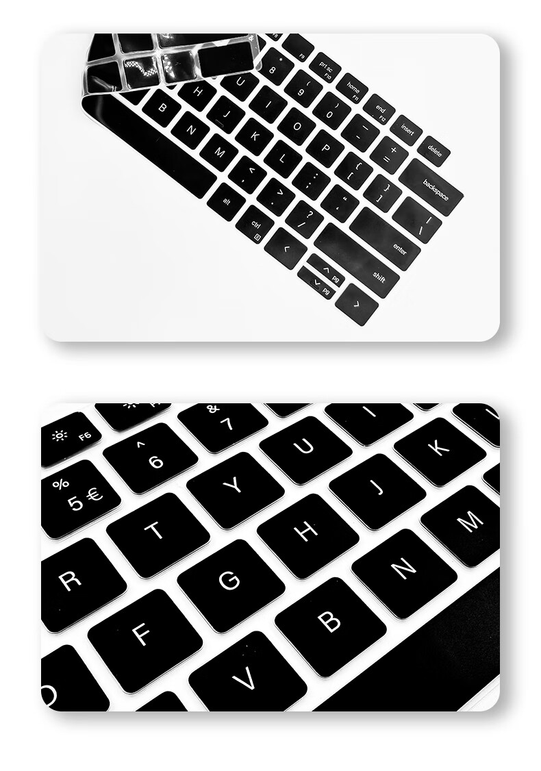 Jiasu Dell Inspiron 14 Pro 5430 24/23 Model Black Rubber Keyboard Protector, 14-Inch Laptop Keyboard Protective Film, Black Dust Cover, Slim And Non-Fall 1