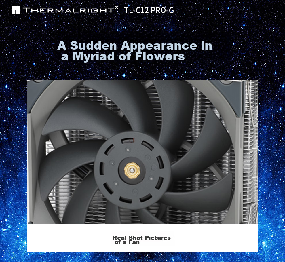 Thermalright TL-C12 PRO-G S-FDB V2 Bearing, 12cm Fan, 1850 RPM PMW, 4pin Speed Control, Copper Sleeve Steel Core, Dual-Sided Secondary Dynamic Balance 8