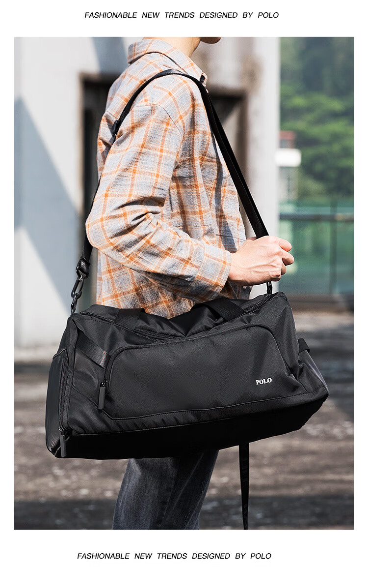 POLO Men's Travel Bag Luggage Duffle with Separate Shoe Compartment Waterproof Sports Gym Bag Business Handbag Birthday Gift 5