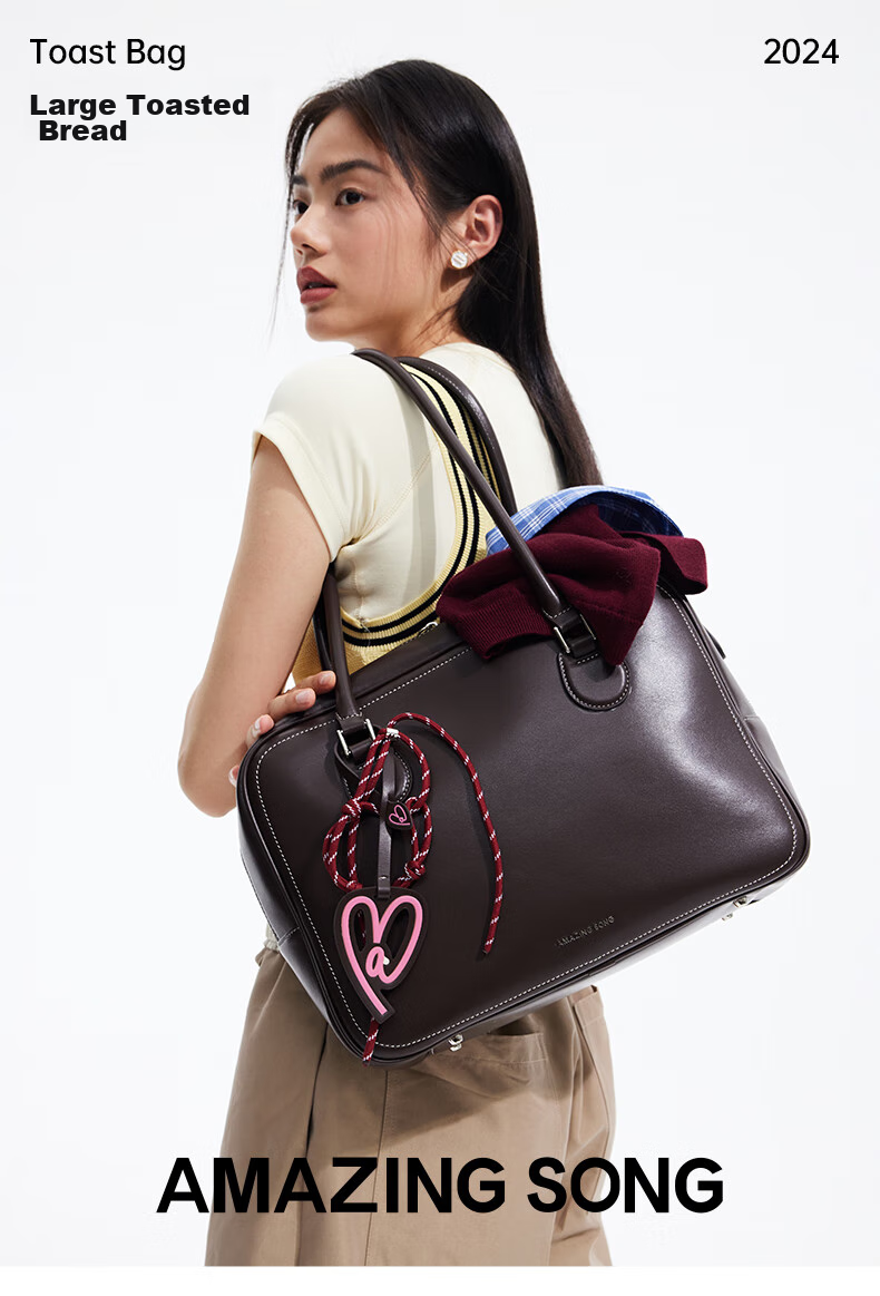 AMAZING SONG Toast Bag Large Boston Pillow Women's Bag Large Capacity Commuter Laptop Bag Shoulder Crossbody Bag Birthday Gift 2
