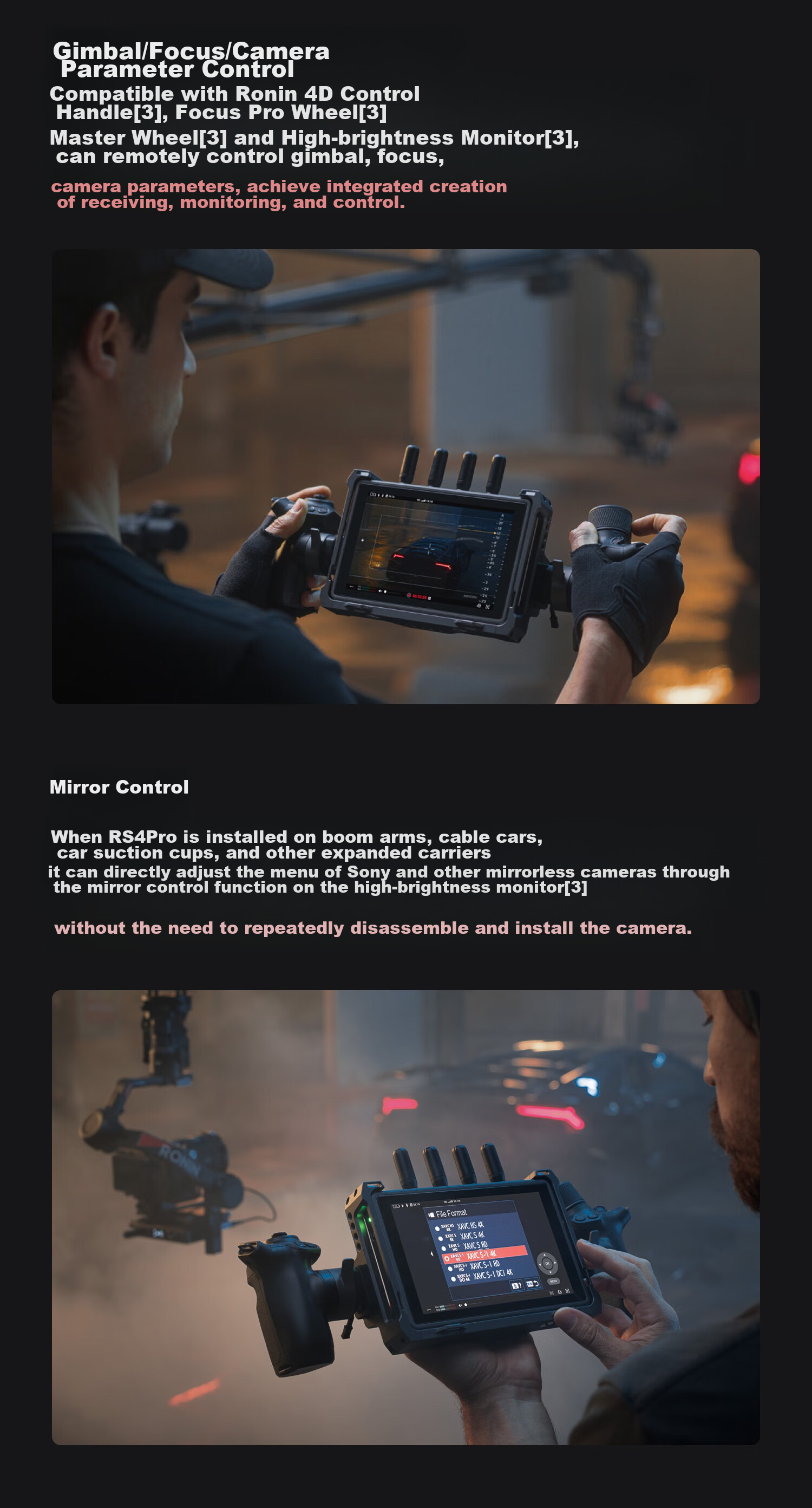 DJI RS 4 Pro Handheld Gimbal Stabilizer, Three-Axis Anti-Shake Stabilizer, 4.5kg Load Capacity, Flagship Professional DSLR Gimbal 14