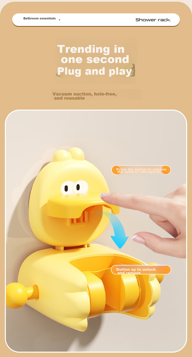 Fanyejia Suction Cup Shower Head Holder, Fixed Device for Home Bathroom, No Drilling Required, Adjustable And Movable Shower Head Bracket for Childre 4