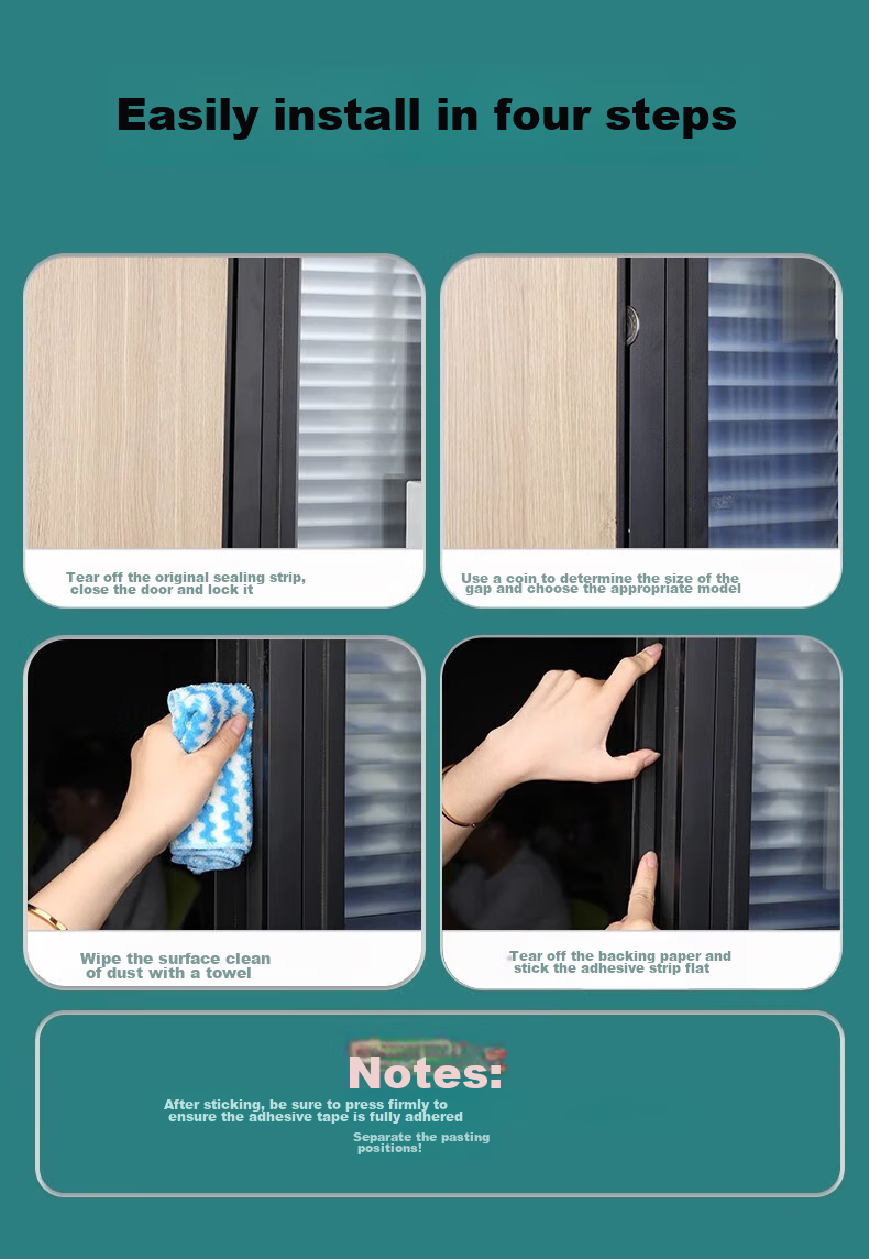 Mileqi EVA Foam Tape, Bedroom Door Soundproof Windproof Tape, Window Gap Sealing Wind Barrier, Door Gap And Frame Soundproof Cold-Proof, 20mm Wide * 2 Meters Long / 4 Rolls [5mm Thick] 8