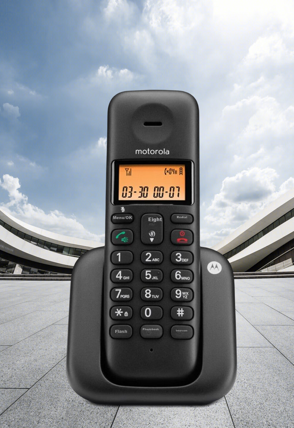 Motorola Digital Cordless Telephone, Wireless Landline Phone, Parent-Child Handset, Large Screen, Hands-Free, Voice Announce Function Requires Main Unit, C2601HC Child Handset (Black) 1