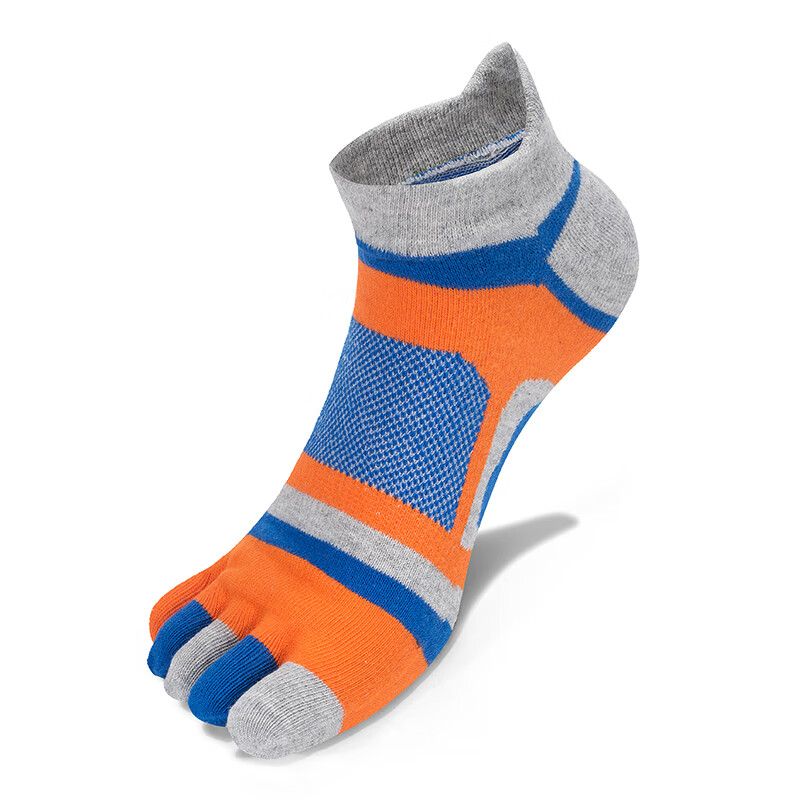 TFO Competition-Grade Outdoor Five-Toe Socks, Breathable Functional Hiking Socks, Wear-Resistant Toe Socks 2202439 Men's Blue And Orange