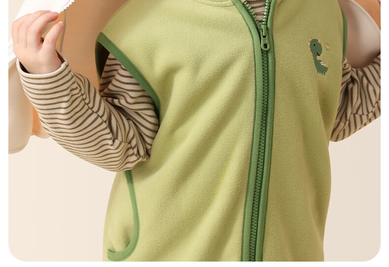 Beitaisi Children's Vest, Spring And Autumn School Uniform Essential, Infant Waistcoat, Boys And Girls Baby Fleece Sleeveless Jacket 9
