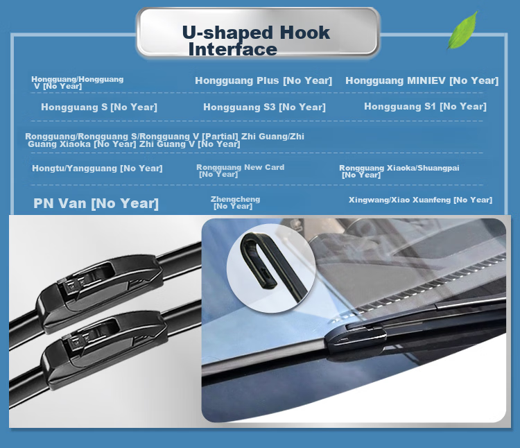 Aoye Windshield Wipers for Wuling Zhiguang 10-25/16 Zhiguang Small Truck, Frameless Wiper Blades, Front Window Wipers, 1 Pair, 18+16 Inches 12
