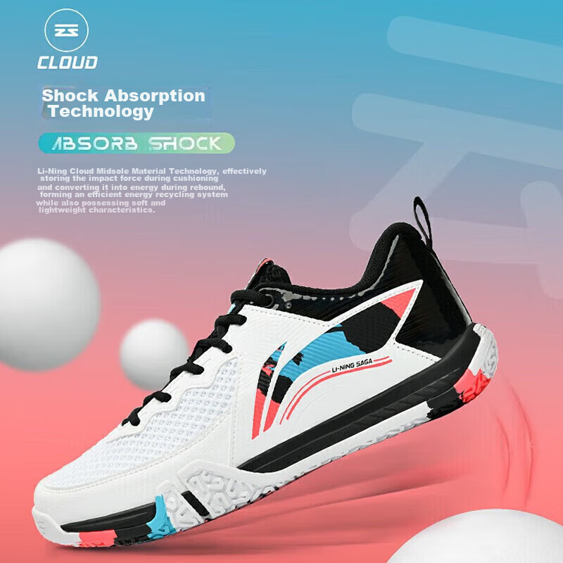 Li-Ning Badminton Shoes for Men And Women, Ground-Hugging Flight LITE Wide-Fit Training Competition Shuttlecock Shoes Second And Third Generatio