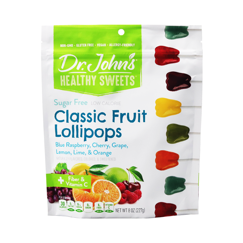 约翰博士（DR.JOHN'S）无糖棒棒糖美国进口水果味 VC升级款227g（约25支）