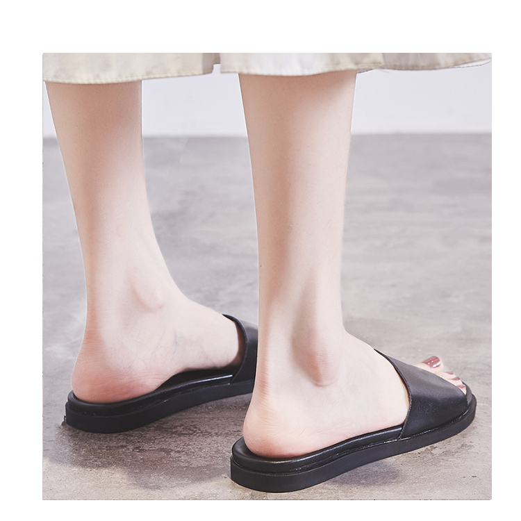 Pounise Women's Fashion Versatile Simple Outdoor Slippers Korean Style Lightweight Comfortable One-strap Sandals PCD-KA002 White Size 40/250(1.5) 8