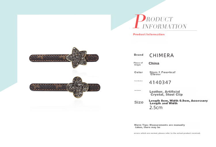 CHIMERA 2 Hair Clips, Clover-Shaped Side Clips, Bangs Clips, Hair Accessories, Hairpins, Women's Mid-Autumn Festival Gift 3