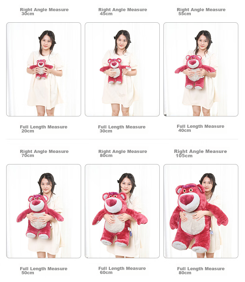 Disney Strawberry Bear Plush Toy Doll, Valentine's Day Gift for Girlfriend, Stuffed Animal Pillow, Birthday Present for Girls 11