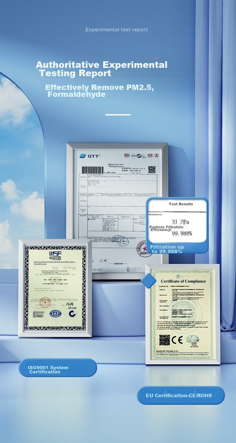 KISSAIR Compatible UK IAM Air Purifier Filter KJ800F-M8/Pro Universal HEPA Dust + Activated Carbon Filter Set 9
