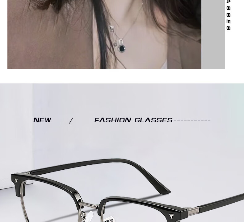 FESETE Blue Light Blocking Glasses, Father's Day Gift, Semi-Rimless Glasses, Professional Prescription Glasses for Myopia, Back-To Eyewear 4