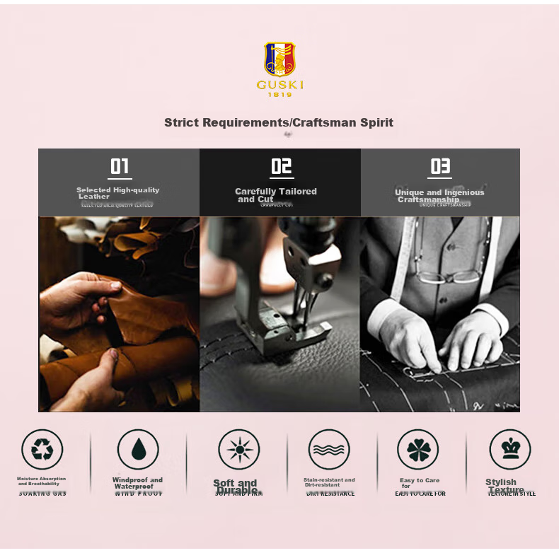GUSKI Brand Men's Leather Belt with Automatic Buckle, Waist Belt, Gift Box, Birthday Present for Boyfriend Or Husband 6