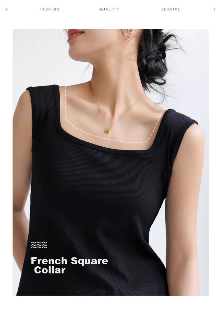XUEXIMAN Women's Camisole Tank Top, Autumn And Winter Sexy Inner Wear, Solid Color Thin Base Layer, Beautiful Back Design, Inner Wear And Outer Wear Top, XL 2