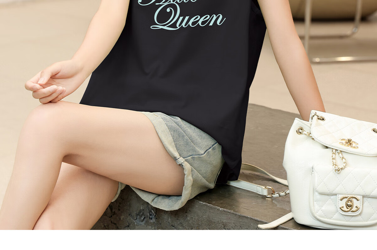 Halo Queen Women's American Style Sleeveless Tank Top Summer Casual Sports T-Shirt H142D3002 21