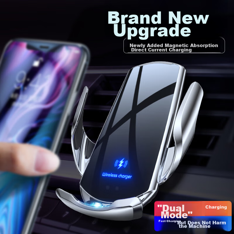 Dijialun Intelligent Sensor Car Wireless Charger Phone Holder Compatible with Xiaomi, OPPO, Apple 18, Huawei, Vivo Fast Charging Car Navigation Phone Charging Stand