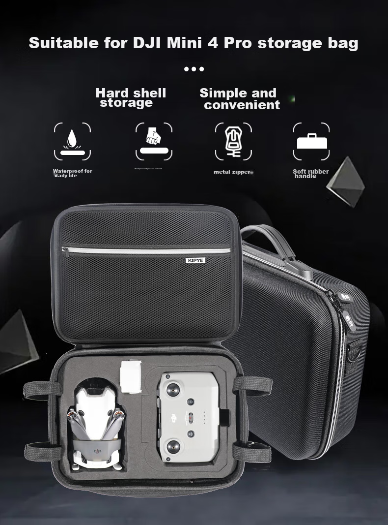 Qiye Hard Shell Storage Bag, Suitable for DJI Mini 4 Pro Drone, Mini 4 Pro Shoulder Backpack, Storage Box, Shockproof And Drop-Resistant Bag, Mini 4 PRO Handbag 1