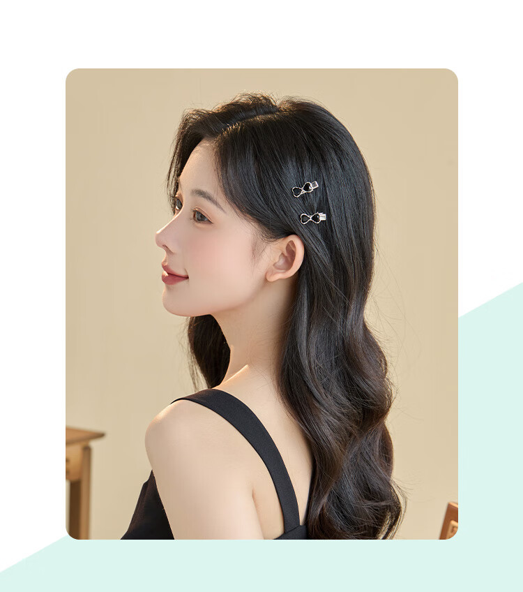 CHIMERA Light Luxury Rhinestone Bow Hair Clip, Internet Celebrity Bangs Clip, Side Hairpin, Hair Clip for Women, Mid-Autumn Festival Gift 9