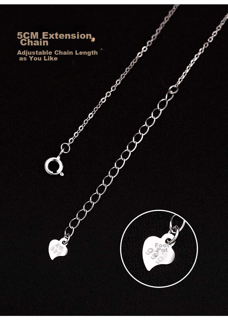 Dijing 999 Sterling Silver Necklace for Women, 2026 New Style, Luxurious High-End Pendant, Ginkgo Leaf Collarbone Chain, Birthday Gift 9