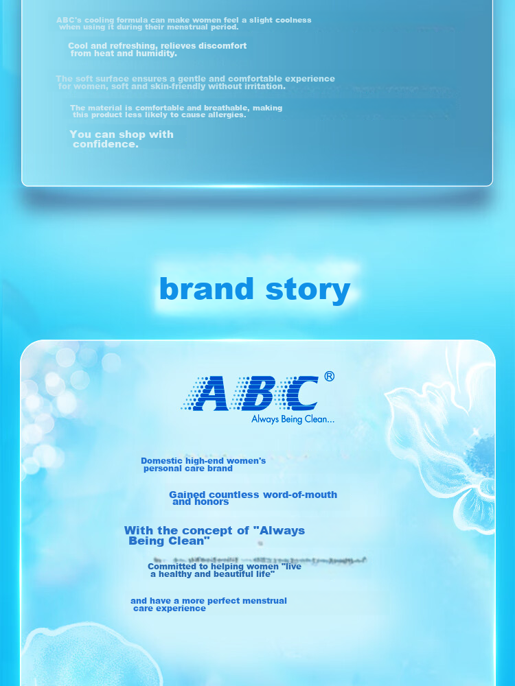 ABC KMS Thin Healthy Formula Ultra-Thin Breathable Daytime Sanitary Napkins Set Sold by JD 240mm*24 Pieces 12