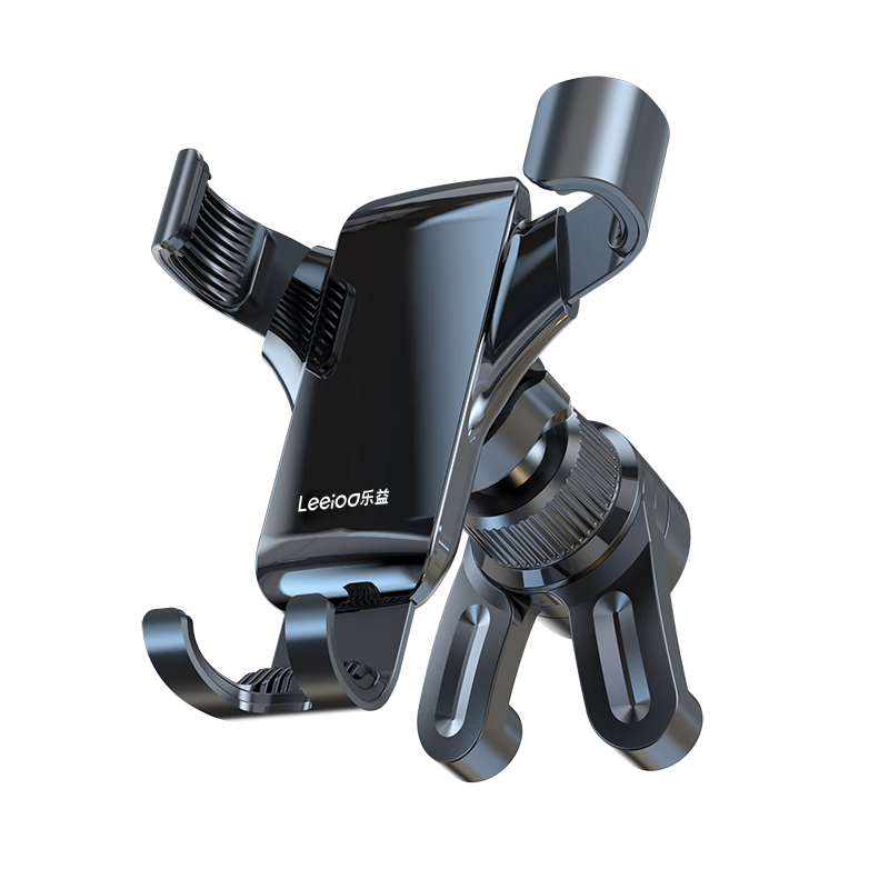 Leeioo Car Phone Holder, Air Vent Mount, Navigation Stand, Alloy Gravity Sensor Car Phone Mount, Silver