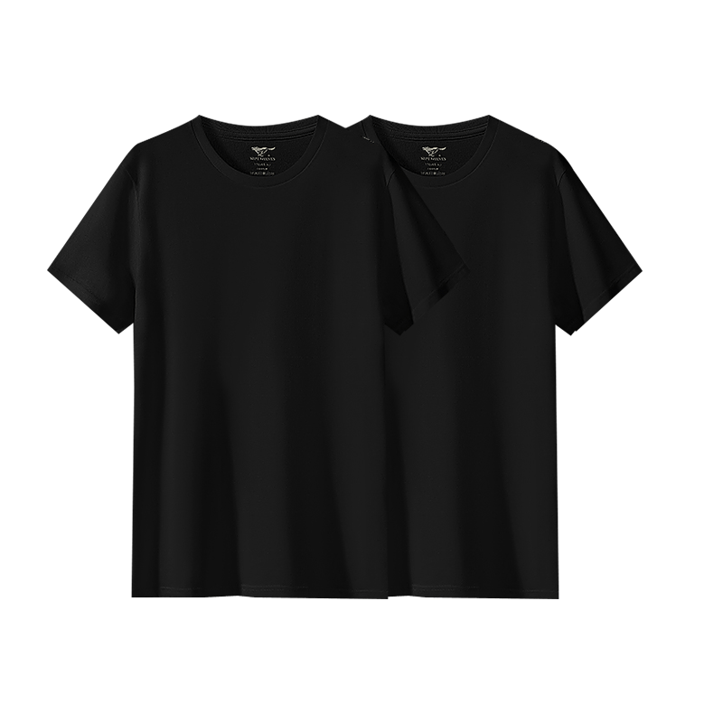 SEPTWOLVES [100% Cotton] Men's Short-Sleeve Pure Cotton T-Shirt, Breathable Running Sports All-Cotton White Tee, Home Sweat-Absorbing Shirt