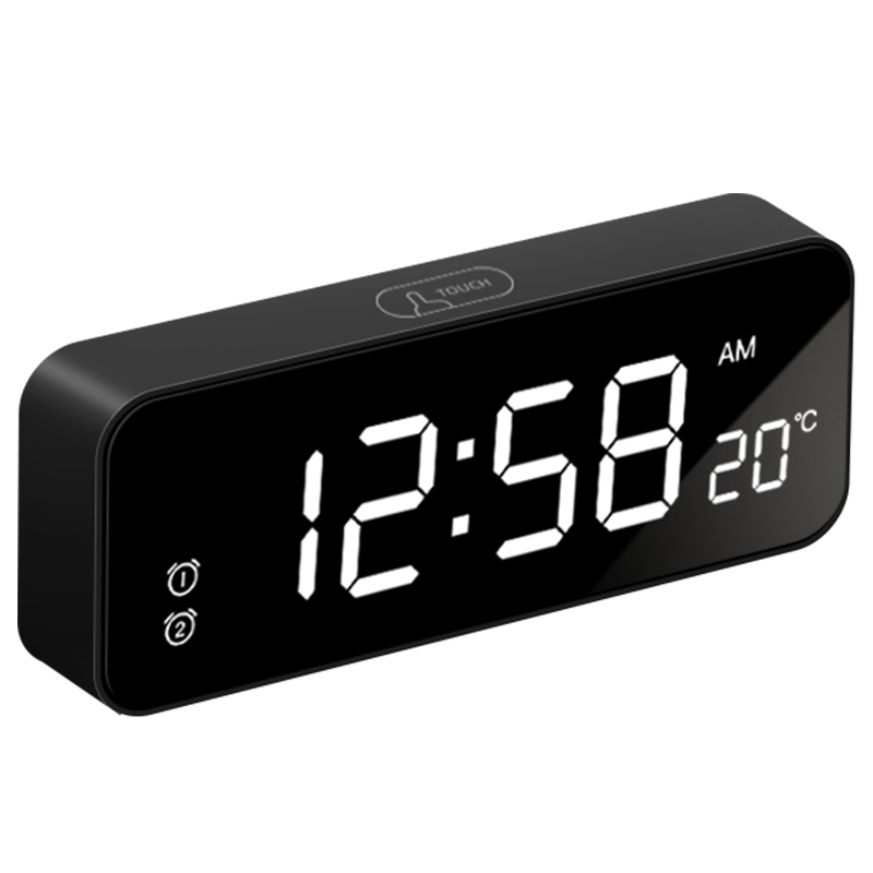 Mashi Alarm Clock Student Luminous Countdown LED Smart Rechargeable Multifunctional Wake-Up Device Black Back-to-School Season New Year Gift Annual Meeting Electronic Clock