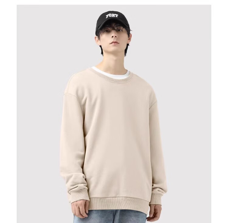 GENIOLAMODE Fleece-Lined Sweatshirt for Men, Winter 2026 New Style Round Neck Thick Warm Base Layer Long-Sleeve T-Shirt Trendy 8