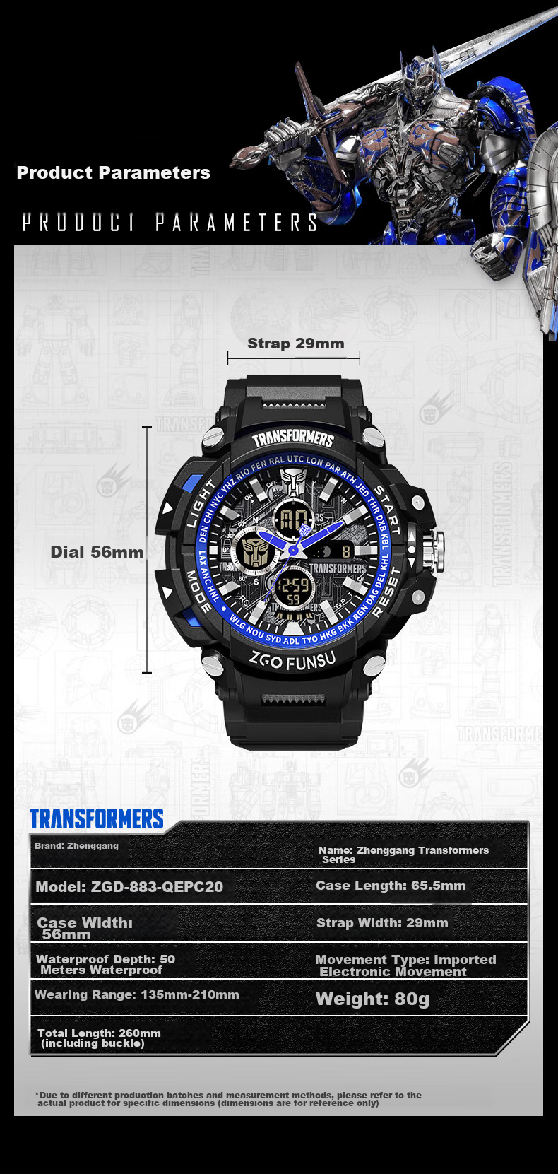 ZGO Sports Outdoor Multifunctional Digital Watch, Military Tactical Specialized Watch for Enlisted Soldiers, Mechanical Watch for Middle And High School Students, Men's Style 16