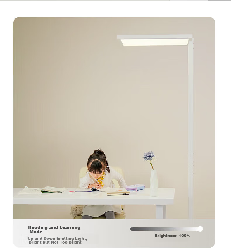 Mulinsenzhaoming Standing Eye Protection Desk Lamp, Full Spectrum Light Beads, Children's Study Floor Lamp, Voice-Controlled Model 26