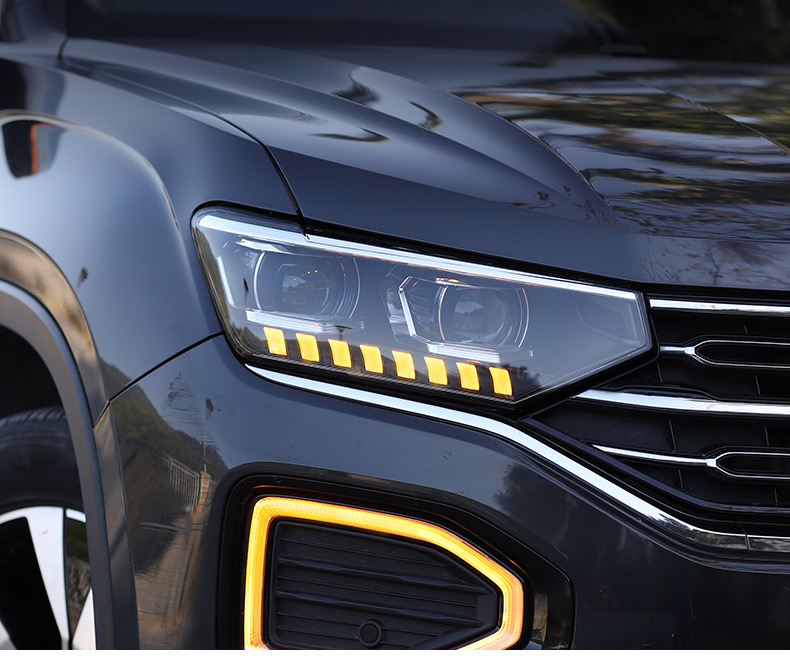 适用于19-20款大众探岳大灯改装四近四远led透镜激光透镜大灯总成