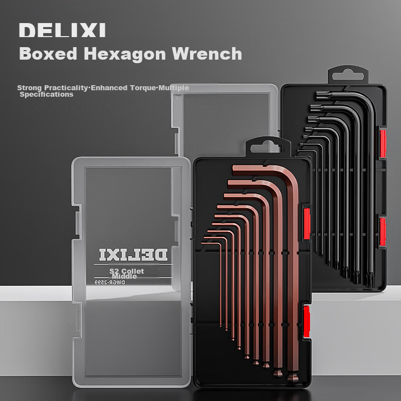 DELIXI Hex Key Set, Universal Hex Screwdriver, Internal Hexagon Extended Automatic Tool, Hexagonal