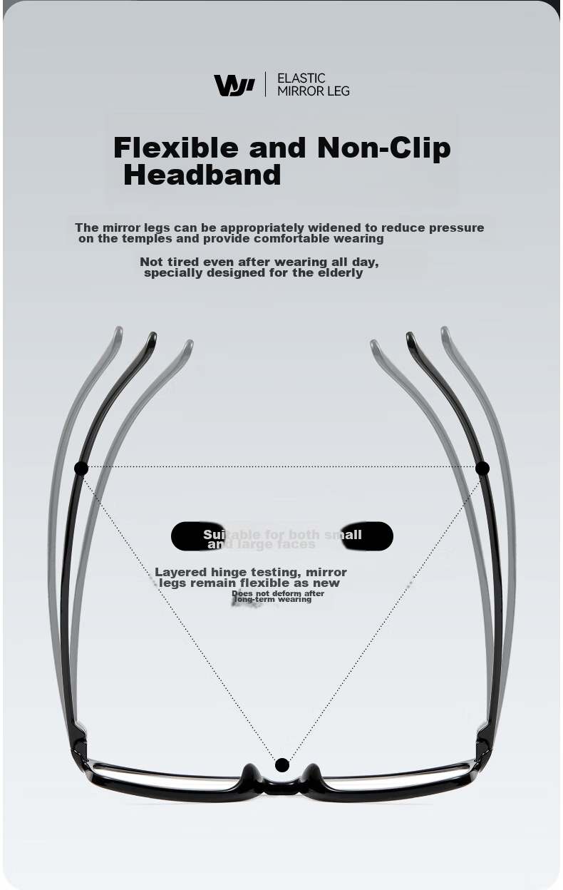 Wujiang Reading Glasses, Genuine, for Men And Women, Presbyopic Glasses, Sold by JD, Imported High-Definition Anti-Blue Light, 300 Degrees, for Ages 65-69 6