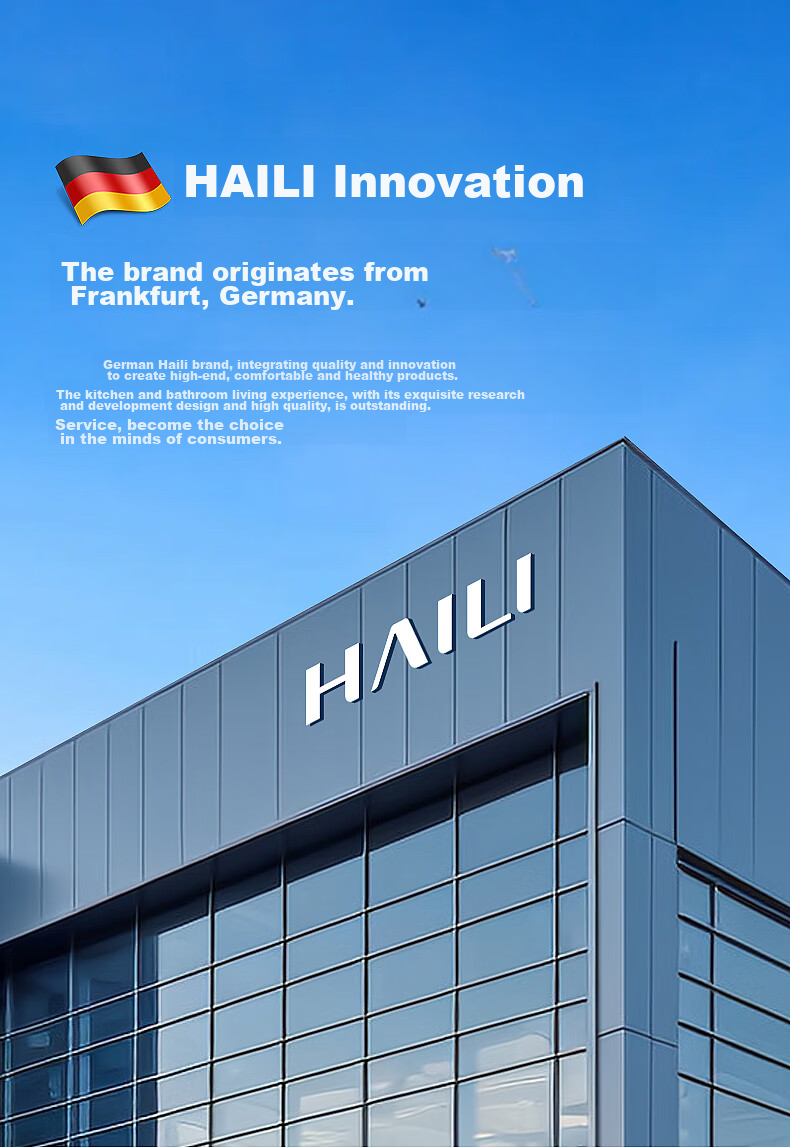 Haili German Large Panel Shower Pressure-Boosting Head, Bathroom Bathing High-Pressure Handheld Shower Head, Single Head ZH242 1