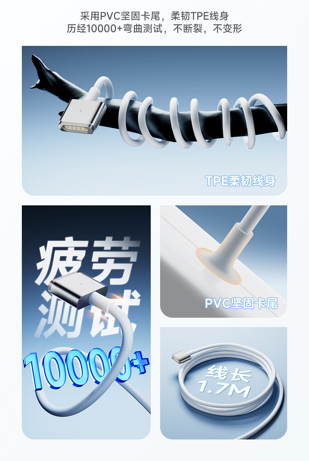 Jichuan Apple Laptop Charger, Macbook Pro Charging Cable, Magnetic Head, 60W Power Adapter, Compatible with Older Models, Suitable for A1502/A1425/A1435 14