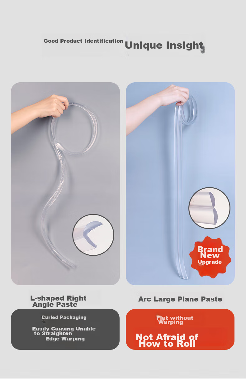 EUDEMON Transparent Anti-Collision Strip Wall Corner Guard Edge Protector for Children's Safety Table Corners Kindergarten Protection Strip 2 Meters 1 Piece 2