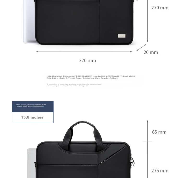 GOLF Laptop Bag 14/15.6 Inch Handheld Briefcase, Men's Shoulder Bag, Notebook Computer Bag, Business Bag 22
