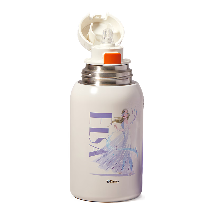 Dishini Children's Insulated Cup with Straw, Direct Drinking Bottle, 316 Stainless Steel, Large Capacity, Boys And Girls Elementary School Students, Double Lid Water Cup