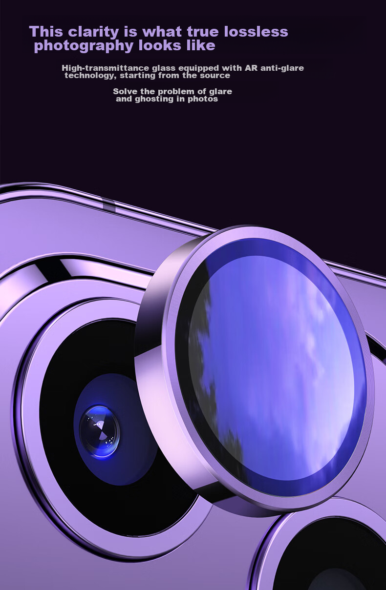 Mofajiang Lens Protector for Apple IPhone 18 Pro/18 Pro Max, Full Coverage Anti-Scratch Film for IPhone 17 Pro/17 Pro Max, Transparent Independent Lens Protector, No Case Interference, 1 Set 4