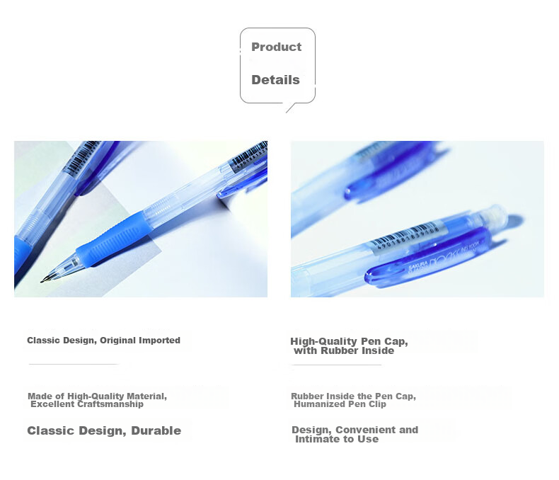 SAKURA Japanese Mechanical Pencil, Drawing Pencil, Shock-Absorbing Lead, Anti-Breakage, 0.5mm Yellow Barrel 7