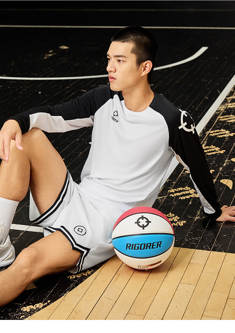 RIGORER Quick-Dry Long Sleeve T-Shirt, Basketball Fitness Wear, Men's Fashionable Casual Sports Outdoor Comfortable Trendy Breathable Clothing 16