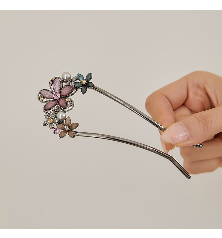CHIMERA U-Shaped Hairpin, Back of Head Bun Maker, Hair Fork for Chignon, Hair Stick for Qipao And Hanfu, Women's Mid-Autumn Festival Gift 10