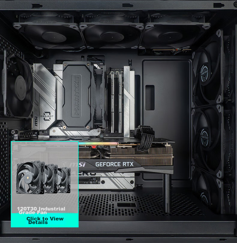 PHANTEKS XT523 Black Mid-Tower Desktop Computer Office ATX Motherboard Case (With 3x 140mm Fans / Mesh Panel / Efficient Cooling / 360mm Water Cooling Support / 5070) 23