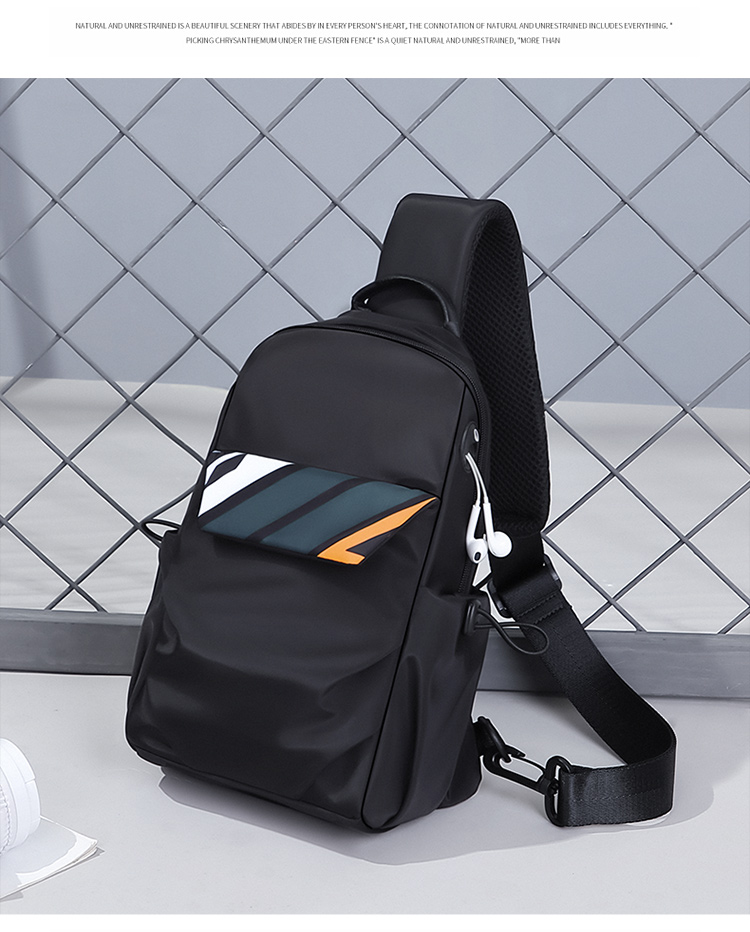 GOLF Chest Bag for Men, Contrasting Color Shoulder Crossbody Bag, Casual Phone And IPad Bag, Multi-Compartment Sports Small Backpack, Running Pack 36