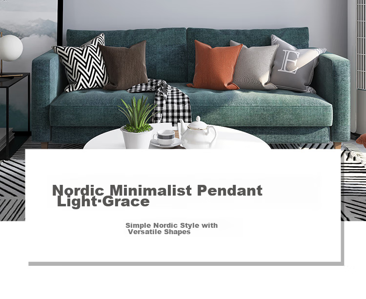 NVC Pendant Light, Modern Minimalist Chandelier, Bar Light, Nordic Style Decorative Lamp, Fashionable Dining Pendant Light, 70 Watts 2