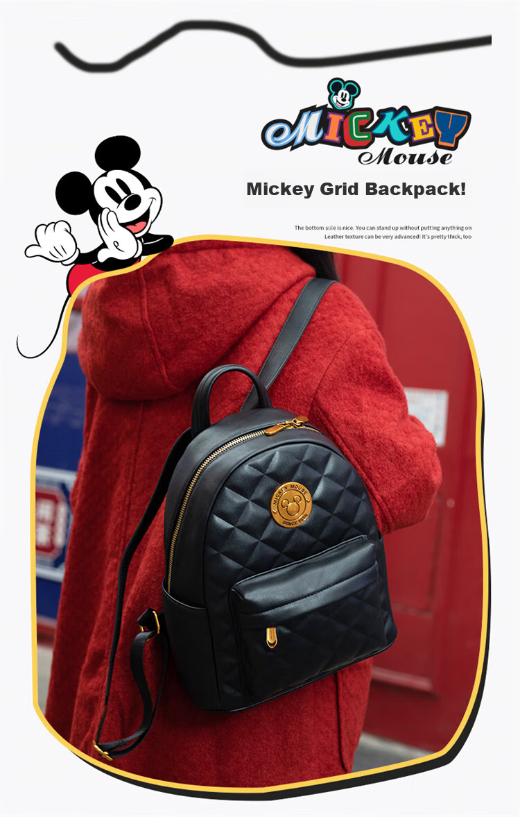 Disney Mickey Mouse Backpack for Women, Fashionable Teenage Girl Backpack, Birthday Gift Box Set for Girls 8