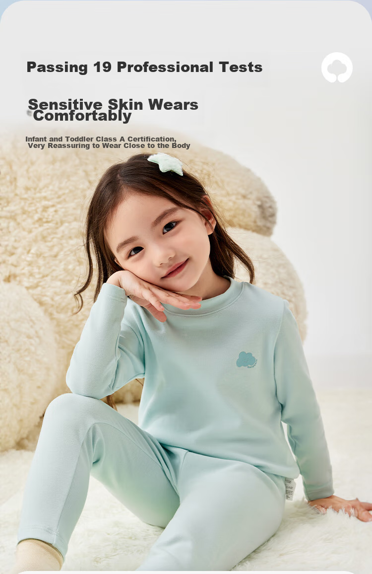BALABALA Girls' Autumn And Winter Thermal Underwear Set, Thick Warm Base Layer Sleepwear for Children And Toddlers, 208424169001 5