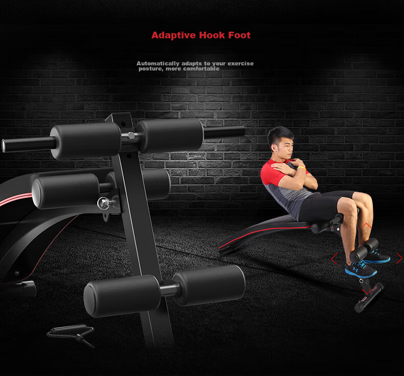 RIDO Sit-Up Assist Device, Home Fitness Equipment, Foldable Sit-Up Board, Abdominal Muscle Exercise Machine TD20 12